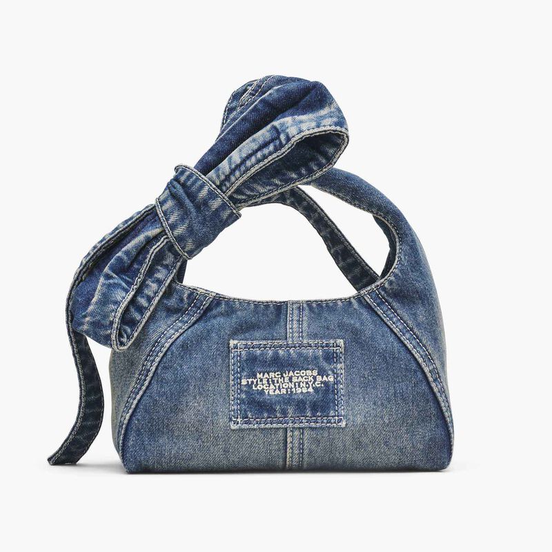 MARC JACOBS The Mini Denim Bow Sack Bag image number 3